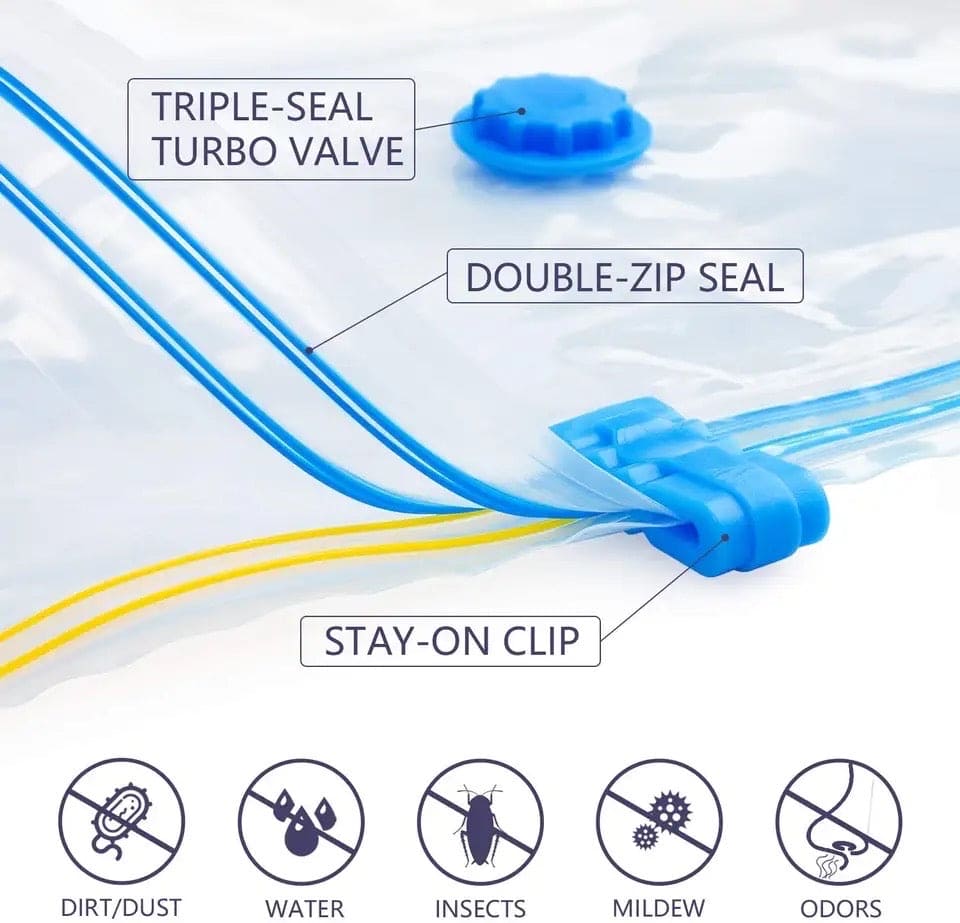 Set Of 5 Vacuum Storage Bags, Pillows Bedding Closet Home Organizer, Space Saver Vacuum Storage Bags, Vacuum Sealing Bag With Double Zip, Vacuum Sealer Bags for Comforters, Blankets, Bedding, Clothing Set Of 5 Vacuum Storage Bags, Pillows Bedding Closet Home Organizer, Space Saver Vacuum Storage Bags, Vacuum Sealing Bag With Double Zip, Vacuum Sealer Bags for Comforters, Blankets, Bedding, Clothing